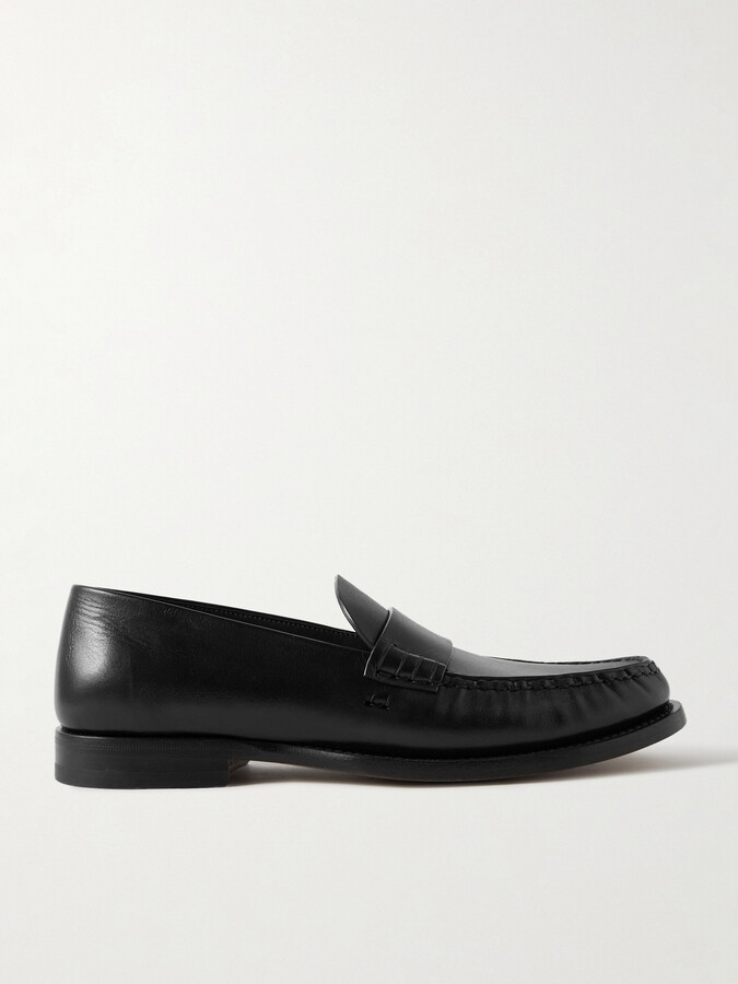 The Row Novus Leather Loafers - Black