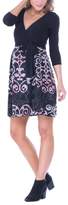Thumbnail for your product : Olian Print Faux Wrap Maternity Dress
