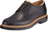 Thumbnail for your product : Valentino Two-Tone Leather Lace-Up Derby Shoe, Black