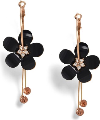 SOHI Floral Designer Drop Earrings