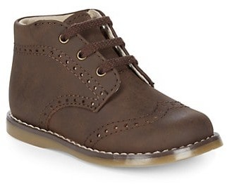 FootMates Baby's Cole Leather Combat Boots