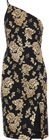 Thumbnail for your product : Mason by Michelle Mason One-shoulder Metallic Floral-jacquard Dress