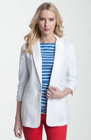 Thumbnail for your product : MICHAEL Michael Kors Ruched Sleeve Boyfriend Jacket (Petite)