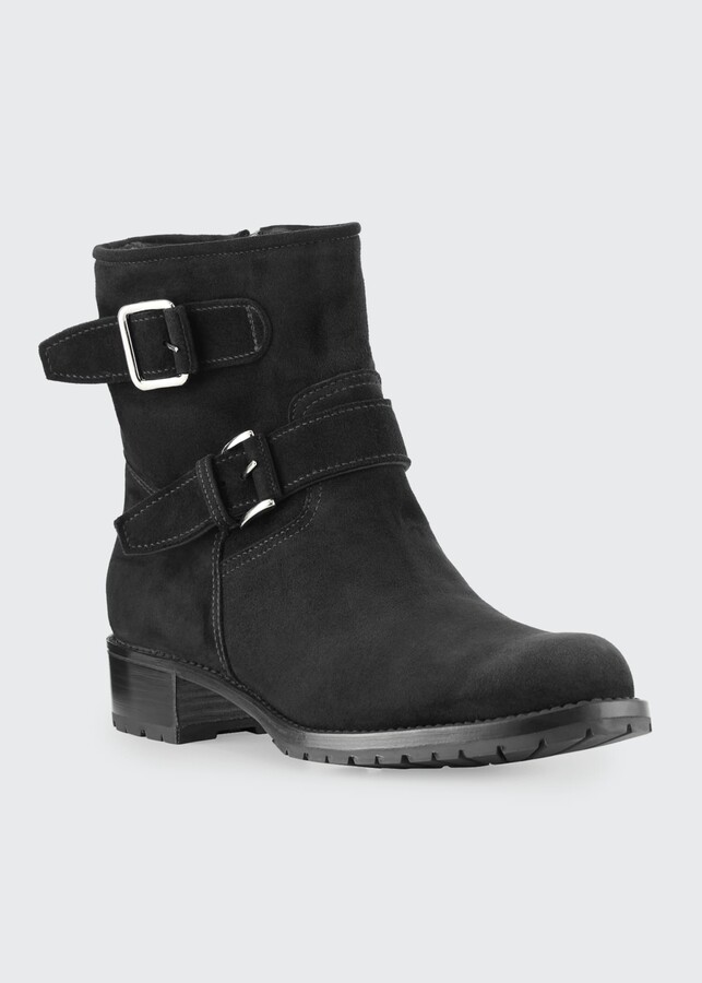suede moto boots