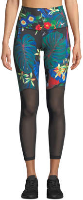 Nike Power Floral-Print 7/8 Performance Tights