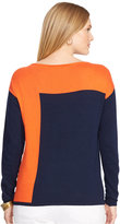 Thumbnail for your product : Lauren Ralph Lauren Plus Size Color-Blocked Boat-Neck Sweater