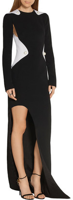 Thierry Mugler Cutout Two-Tone Cady Gown