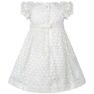 MonnaLisa ChicIvory Spotted Georgette Baby Dress