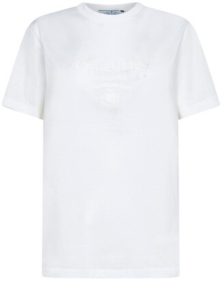 Prada White Women's T-shirts | Shop the world's largest collection of 