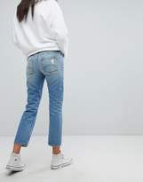 Thumbnail for your product : Tommy Jeans Lana Mid Rise Cropped Straight Leg Jean with Rips