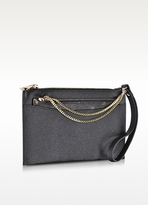 Thumbnail for your product : Patrizia Pepe Soft Black Monogram Eco Leather Clutch