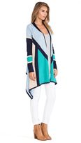 Thumbnail for your product : BCBGMAXAZRIA *NEW* Sea Green Combo BERET Color-Blocked Cardigan-Wrap S $198 MRU4G504