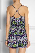 Thumbnail for your product : Mara Hoffman Ananda printed jersey playsuit