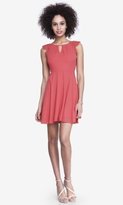 Thumbnail for your product : Express Lace Shoulder Fit And Flare Dress