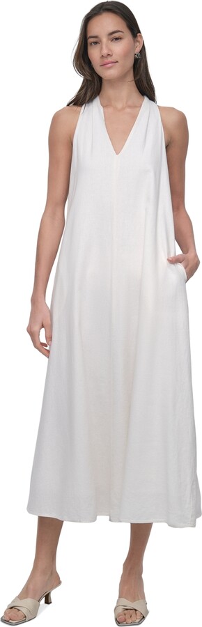 Dkny Jeans Women's V-Neck Racerback Swing Dress