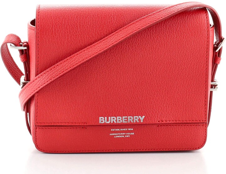 red burberry tote