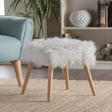 Thumbnail for your product : Christopher Knight Home Huxley Faux Fur Ottoman Stool