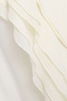 Thumbnail for your product : Lanvin Ruffled Silk-blend Top