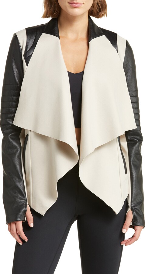 Blanc Noir Drape Front Jacket - ShopStyle