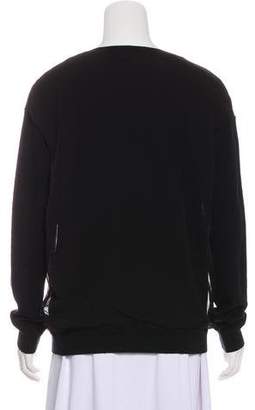 Vince Silk-Accented Long Sleeve Top
