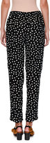 Thumbnail for your product : Dolce & Gabbana Polka-Dot Silk Pull-On Pants, Black/White