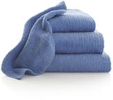 Thumbnail for your product : Crate & Barrel Ribbed Blue Bath Sheet