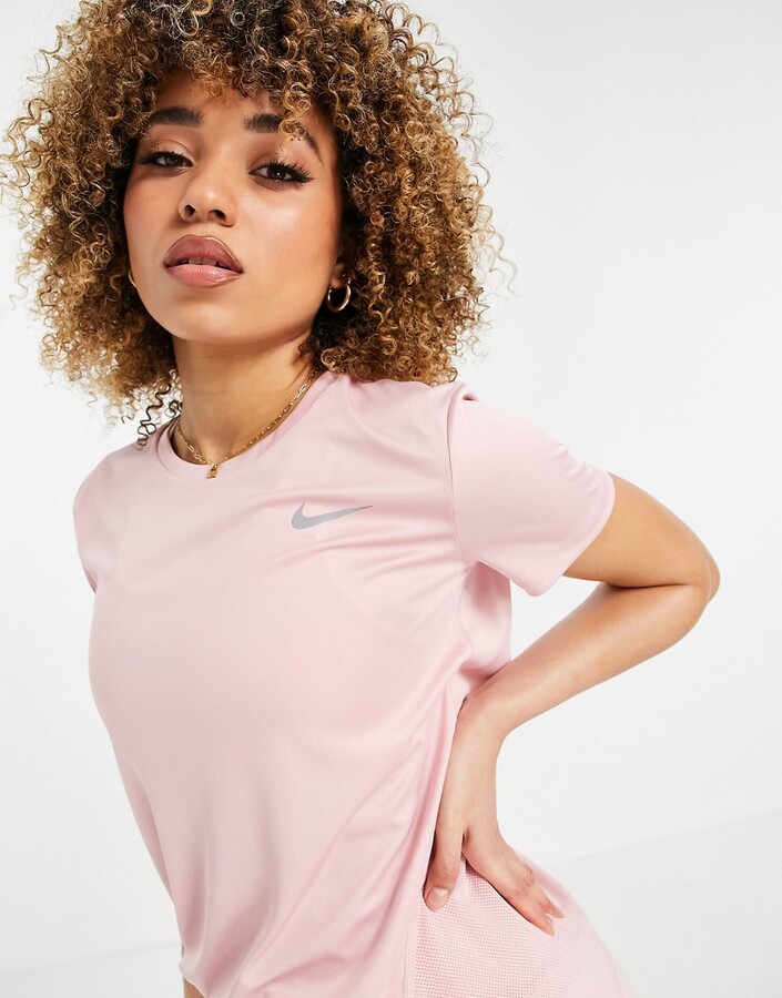 nike miler pink top