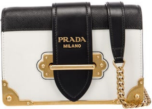 Prada Saffiano Leather Cahier Shoulder Bag (SHF-a453Ku) – LuxeDH