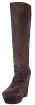 Thumbnail for your product : Stuart Weitzman Suede Wedged Boots