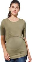 Thumbnail for your product : Sweet Mommy Maternity and Nursing Bamboo Layered Top , M