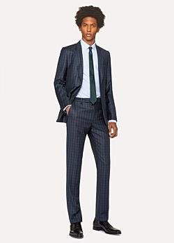 Paul Smith Men's Tailored-Fit Sky Blue Cotton 'Artist Stripe' Cuff Shirt