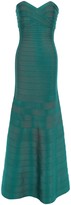 Thumbnail for your product : Herve Leger Strapless Fluted Bandage Gown