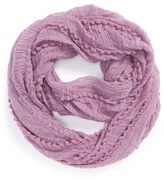Thumbnail for your product : Lulu Pompom Trim Infinity Scarf (Juniors)