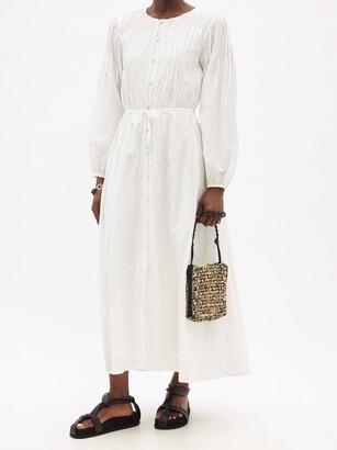 Merlette New York Blanche Pintucked Cotton-blend Voile Dress