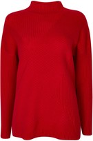 Thumbnail for your product : Wallis **TALL Red Ribbed Jumper