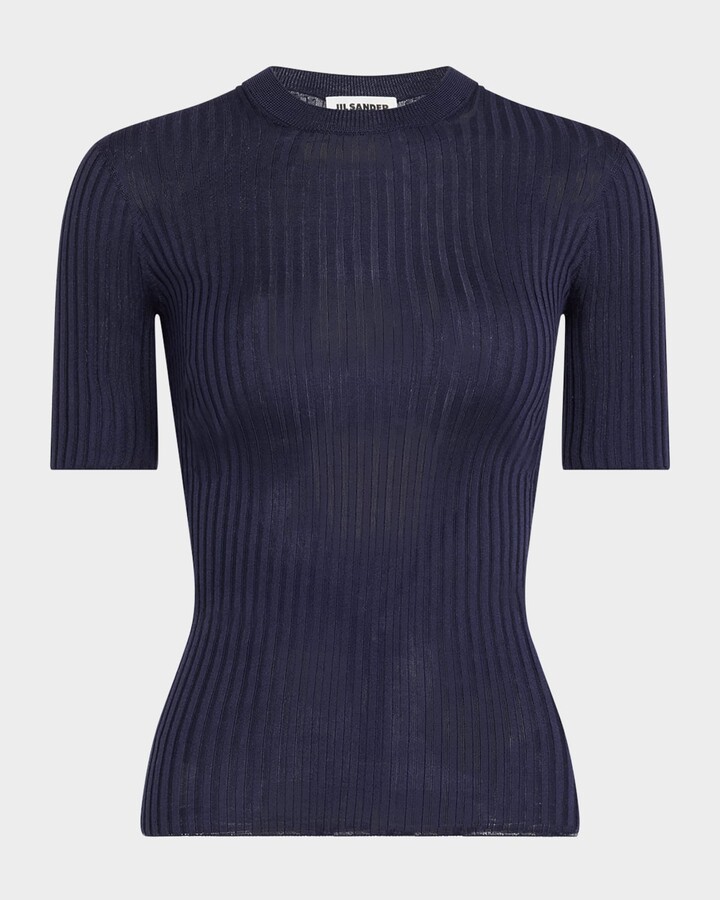 Jil Sander Short-Sleeve Rib T-Shirt