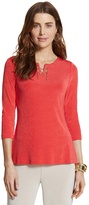 Thumbnail for your product : Chico's Travelers Classic Watermelon Fizz Lace Up Top