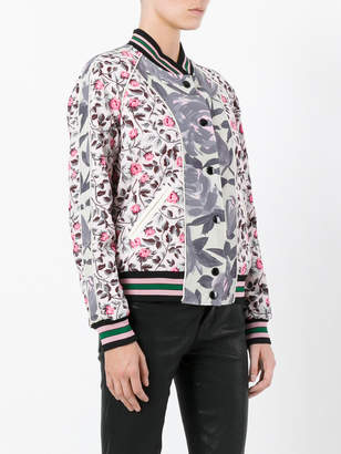 Coach printed polyester reversible bomber jacket