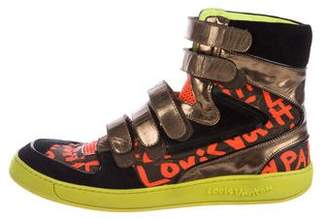 Louis Vuitton Graffiti High-Top Sneakers