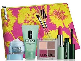Clinique 2015 Makeup Skincare Gift Set (Pink) Turnaround Overnight Moisturizer & More