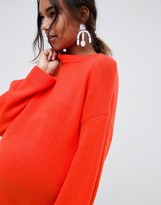 Thumbnail for your product : ASOS DESIGN Maternity knitted mini dress in fluffy yarn