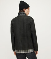 Thumbnail for your product : AllSaints Survey Leather Blazer | Size XS | Anthracite Grey