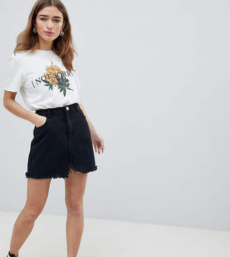 Missguided Petite Raw Hem Mini Skirt