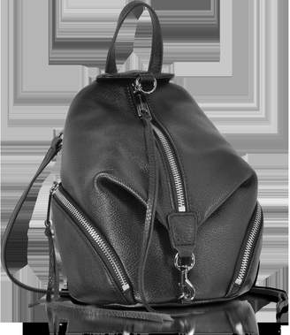 Rebecca Minkoff Black Leather Convertible Mini Julian Backpack