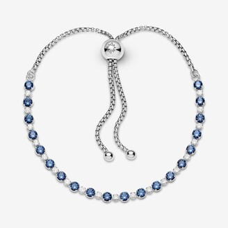 Pandora Blue and Clear Sparkle Slider Bracelet