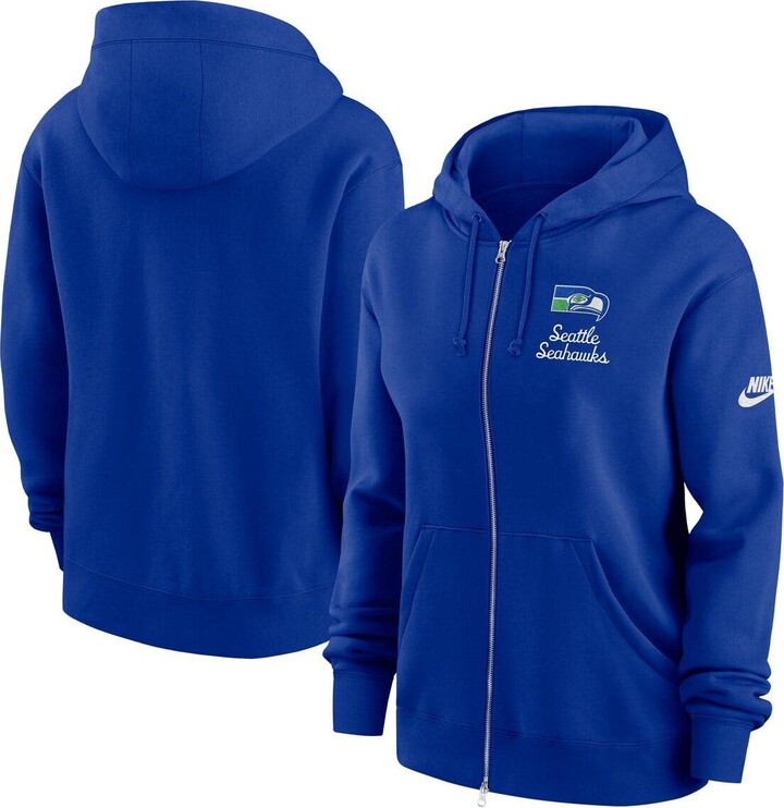Women's Nike Royal Seattle Seahawks Phoenix Rewind Full-Zip Hoodie