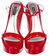 Thumbnail for your product : Dolce & Gabbana Patent Leather Platform Wedges