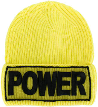 Versace Power embroidered beanie hat