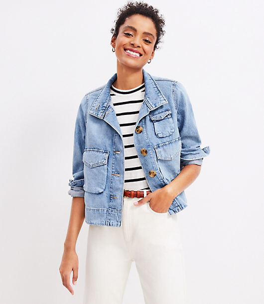 oasis light wash denim jacket