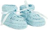 Thumbnail for your product : Edgehill Collection Crochet Bow-Detailed Crib Shoe Booties